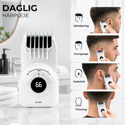 Trådløs hårtrimmer med digitalt display