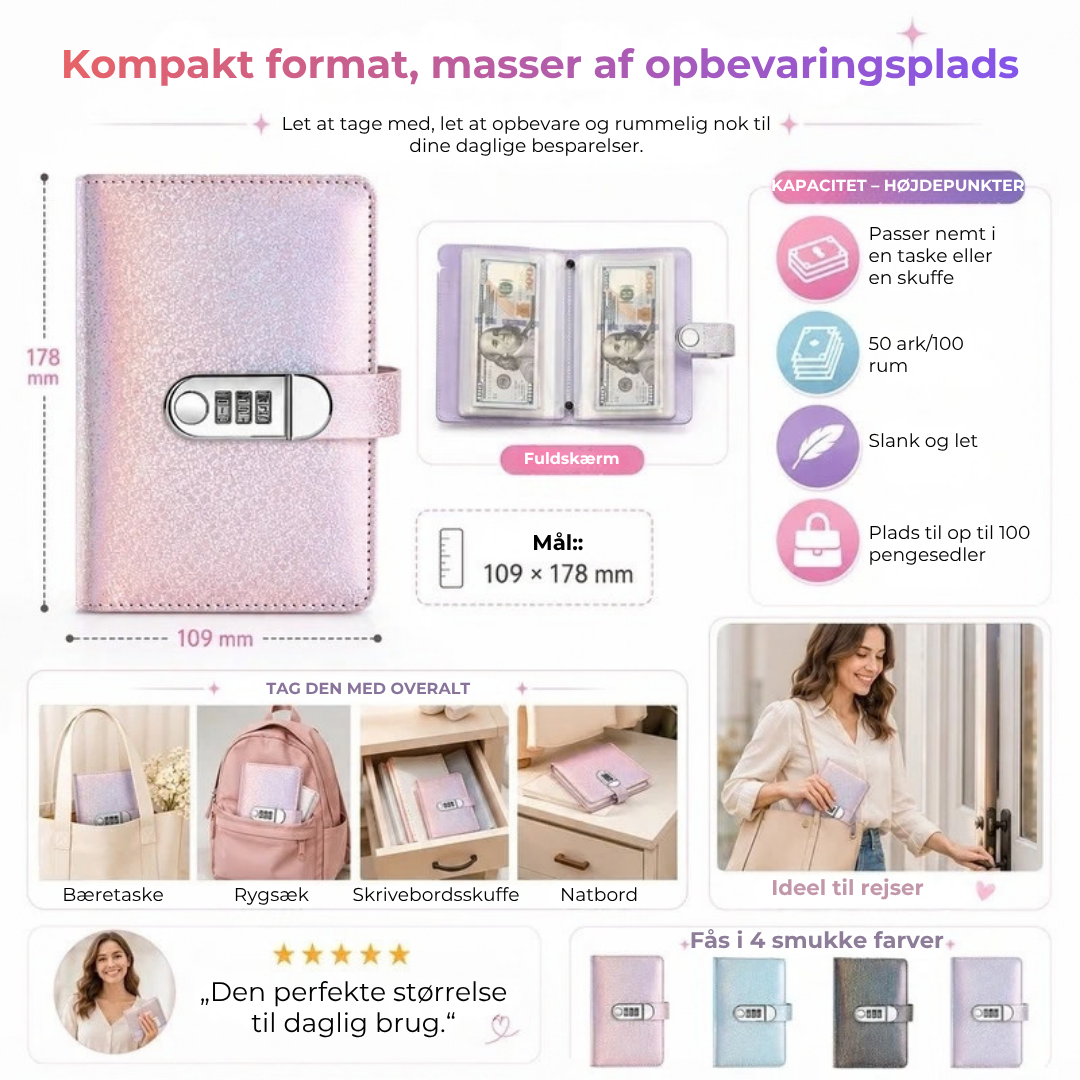 Sparebog med kodelås