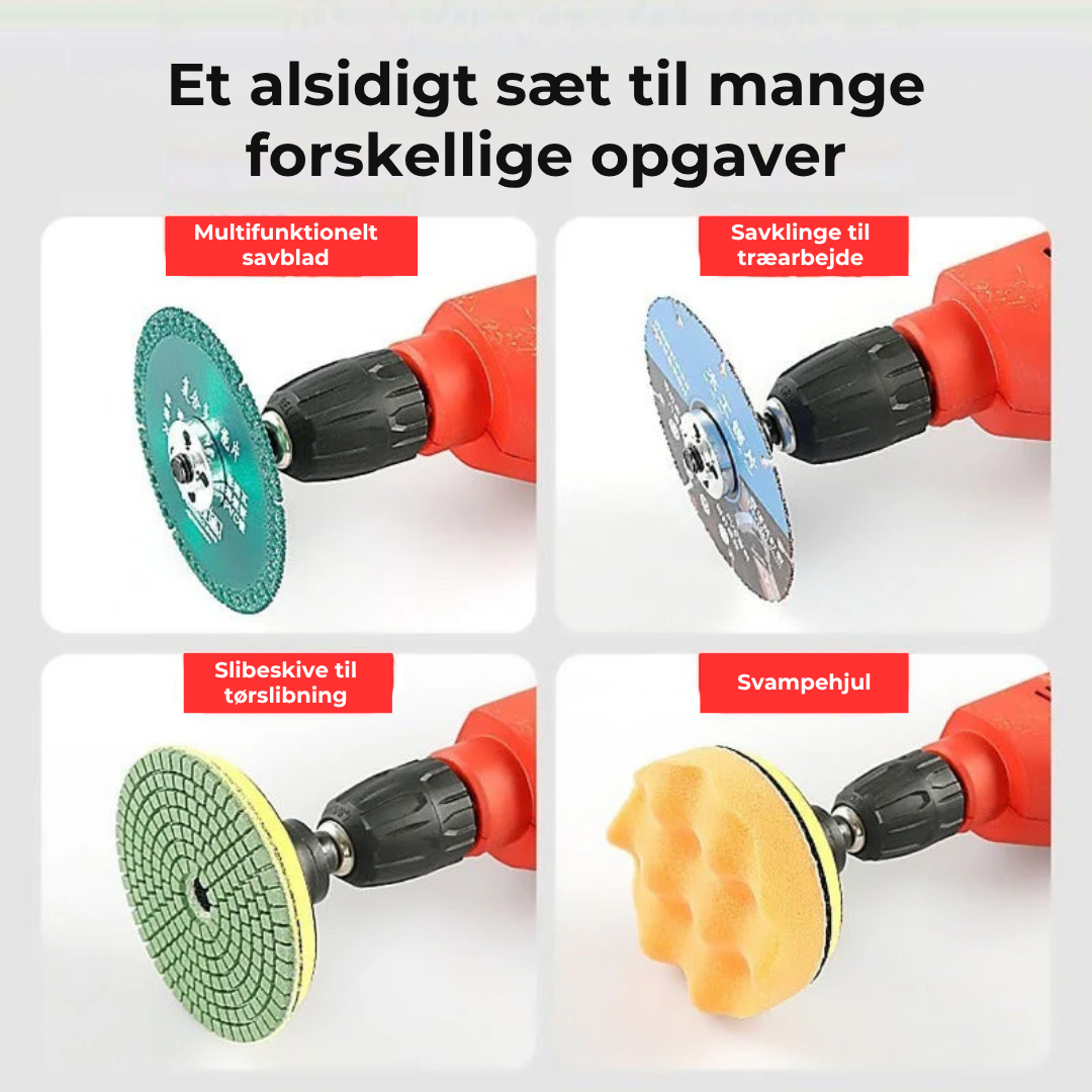 Adaptersæt – Fra boremaskine til vinkelsliber