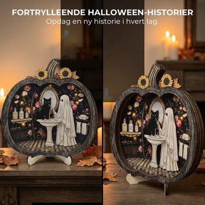 Halloween-græskar i træ