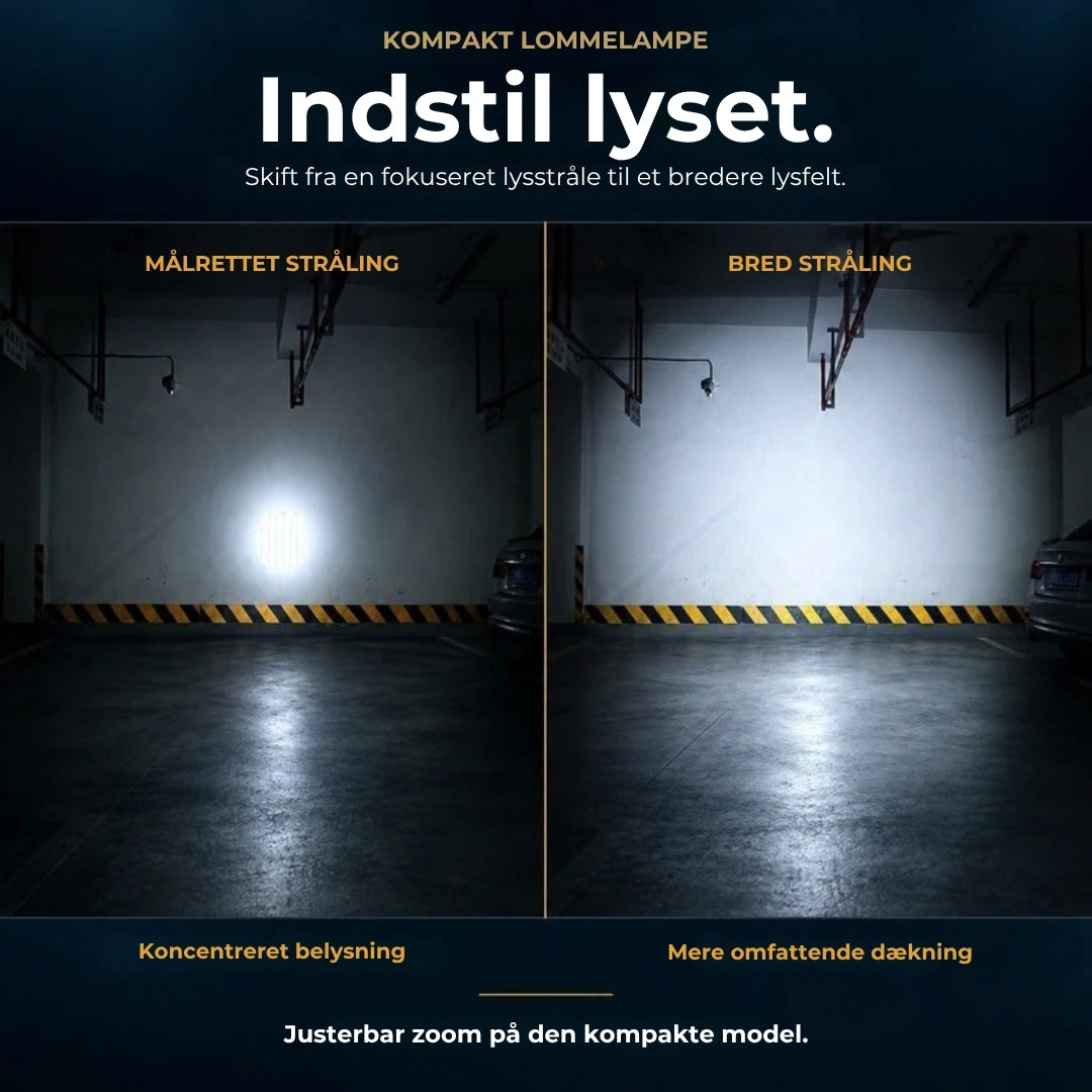 2-i-1 aluminiumskølle med lommelygte – aftageligt håndtag