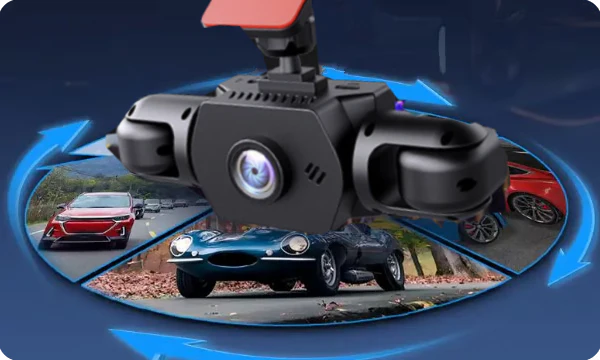 360° bilkamera – 4 linser, nattesyn og loop-optagelse 📹