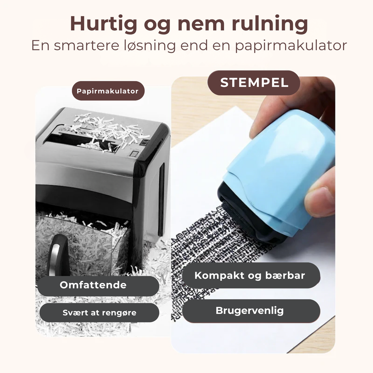 🔒 Fortrolighedsstempel til pakker og dokumenter 📦✏️🎁