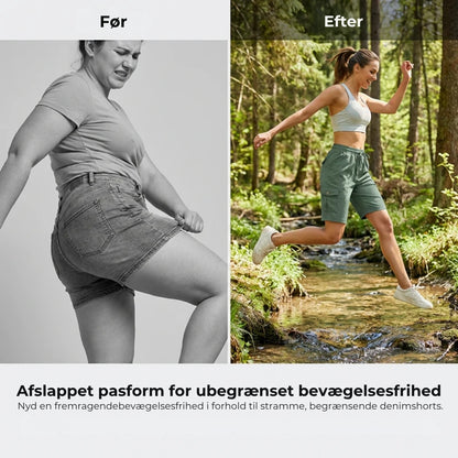 Hurtigtørrende cargoshorts til kvinder med lommer