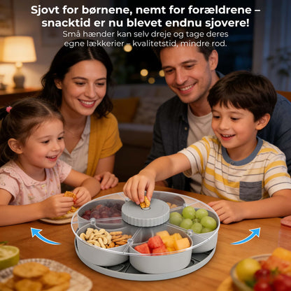 Roterbar snackbakke med 5 rum