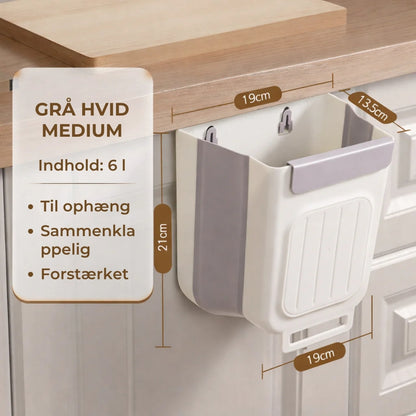 Pladsbesparende skraldespand