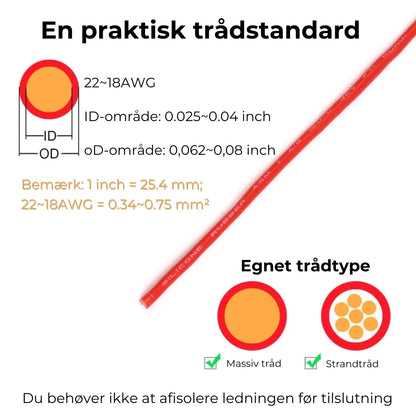 To-leder-stikforbindelse med lås (20 stk.)