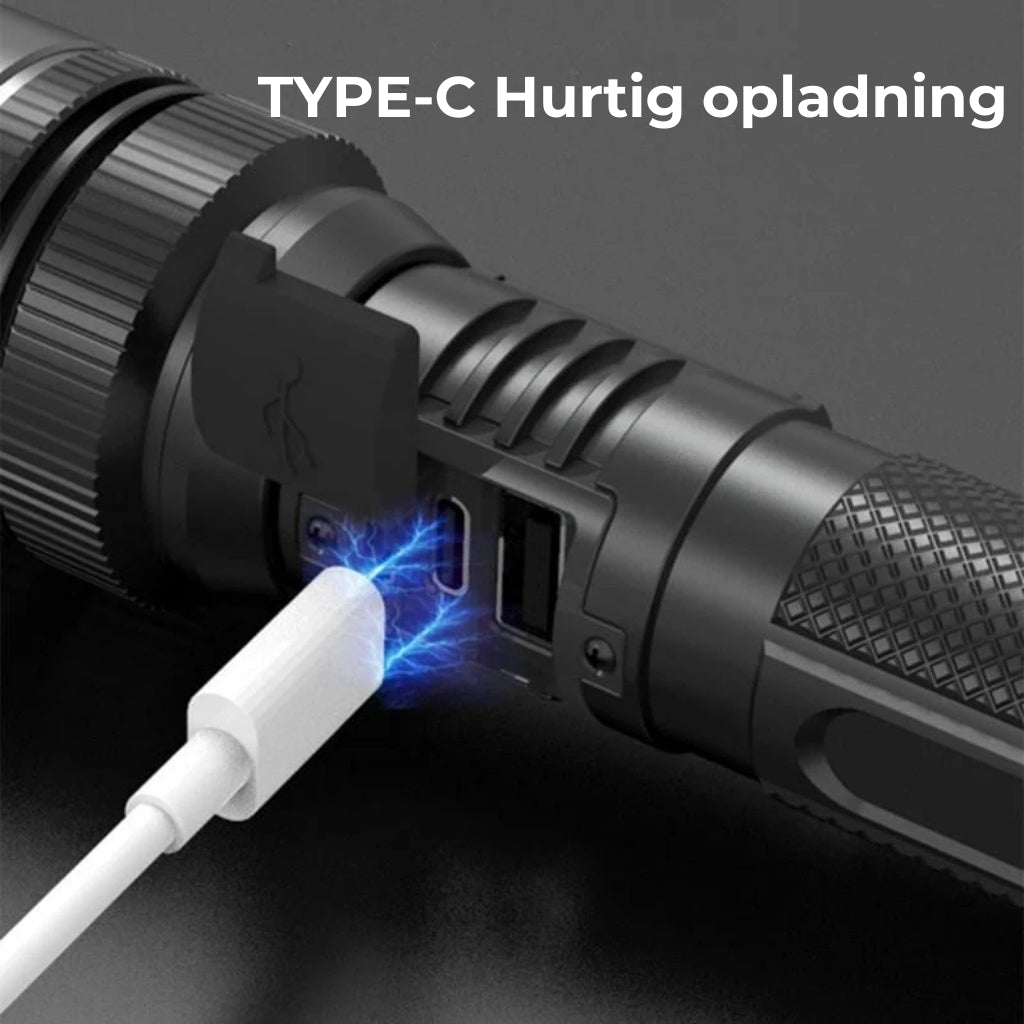 StormBeam Teleskopisk lommelygte Powerbank