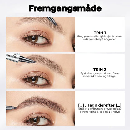 Vandtæt 3D-øjenbrynsstift med 4 spidser til microblading
