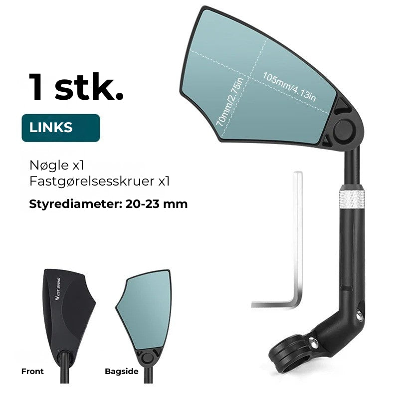 360° roterbart bakspejl til cykler