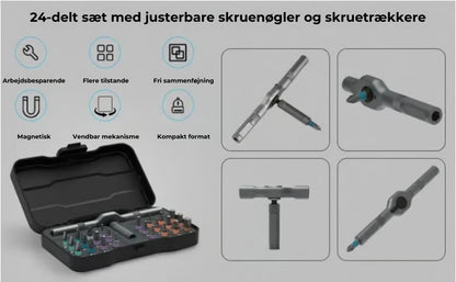 24-i-1 kompakt skruetrækkersæt