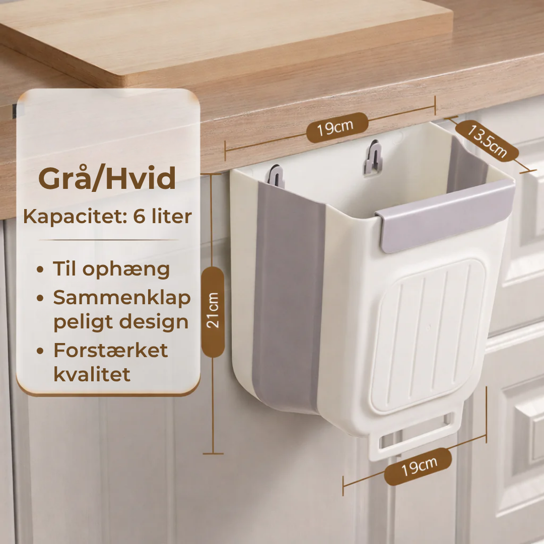 Pladsbesparende skraldespand