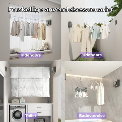 Pladsbesparende tørresnor