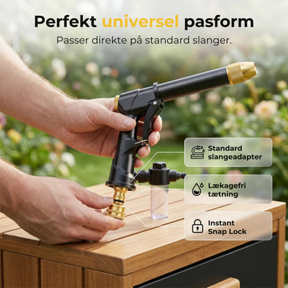 Kraftig sprøjtepistol til haveslange