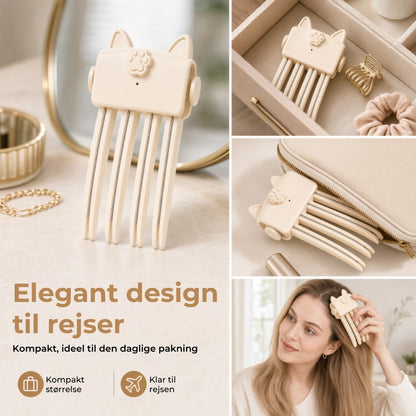 Opvarmet hårkam til mere volumen