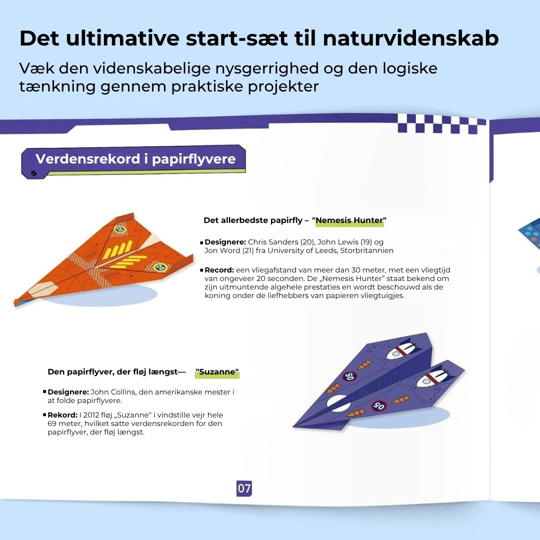 Kreative DIY-papirflyvere – sæt med 16 stk.