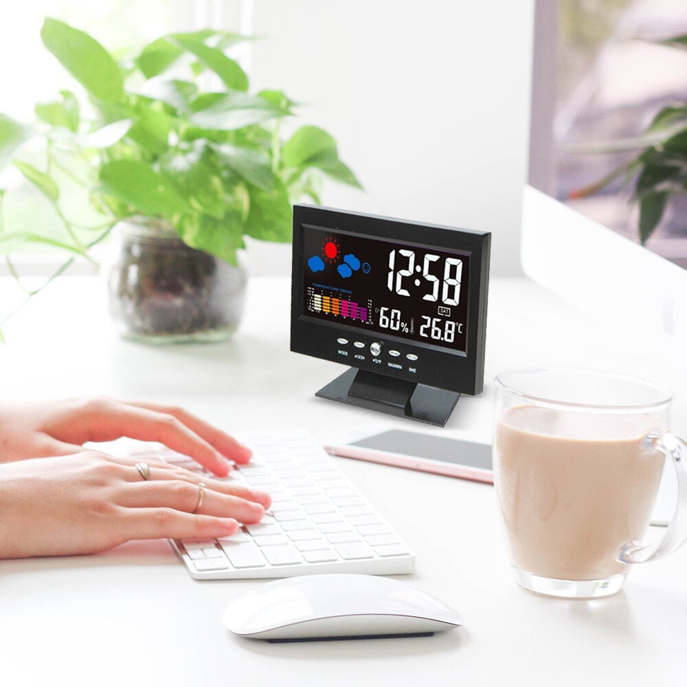 Digitalt LED-Vejrur