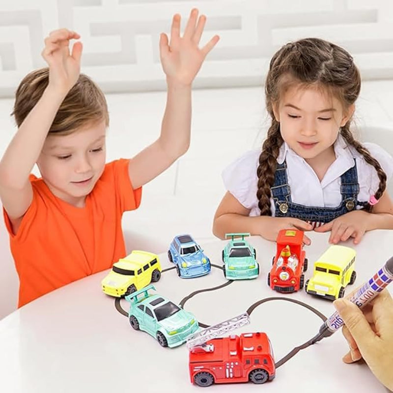 Tegning af legebiler