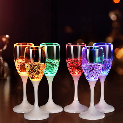 LED-belyste glas til vin og champagne