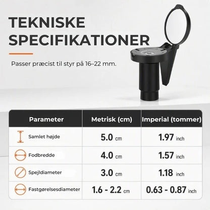 Cykelspejl med 360° justering