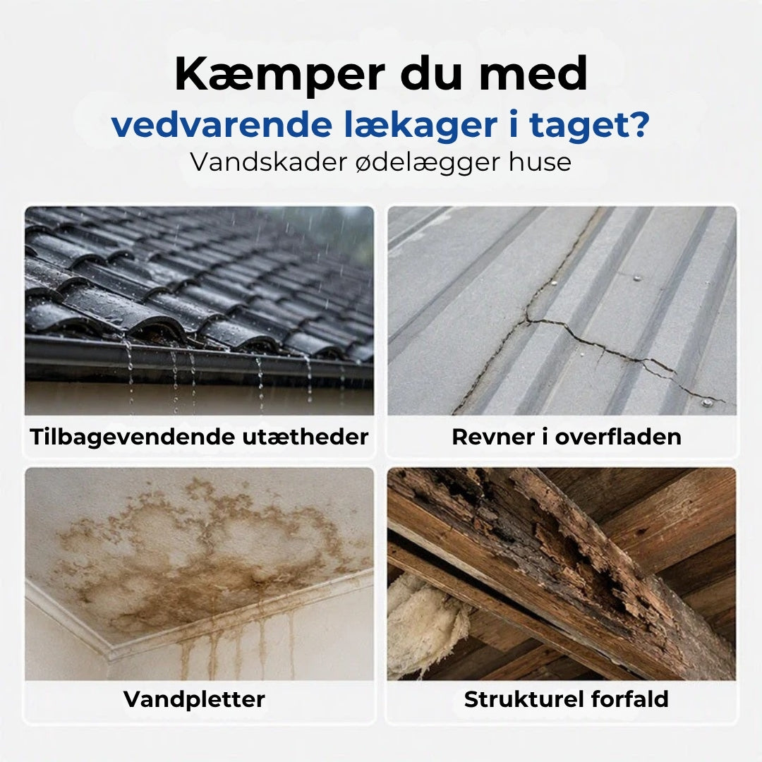 Tagforseglingskit med pensel – gennemsigtig og vandtæt
