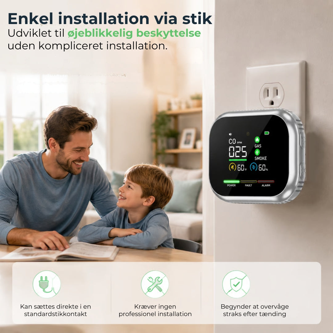 6-i-1 smart sikkerhedsdetektor – op til 12 gasser, der kan detekteres