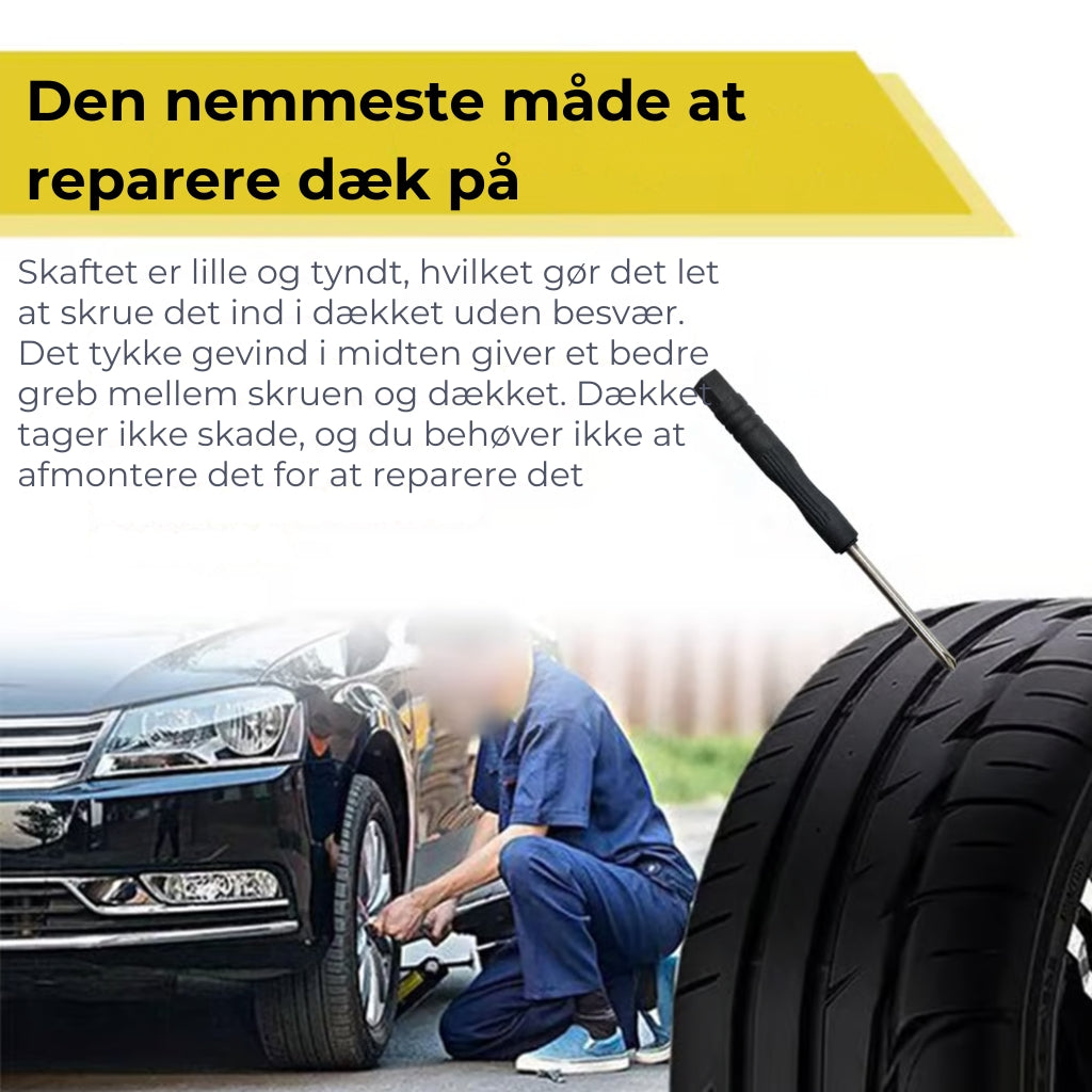 60-delt sæt med dækreparationsnitter i 2 størrelser