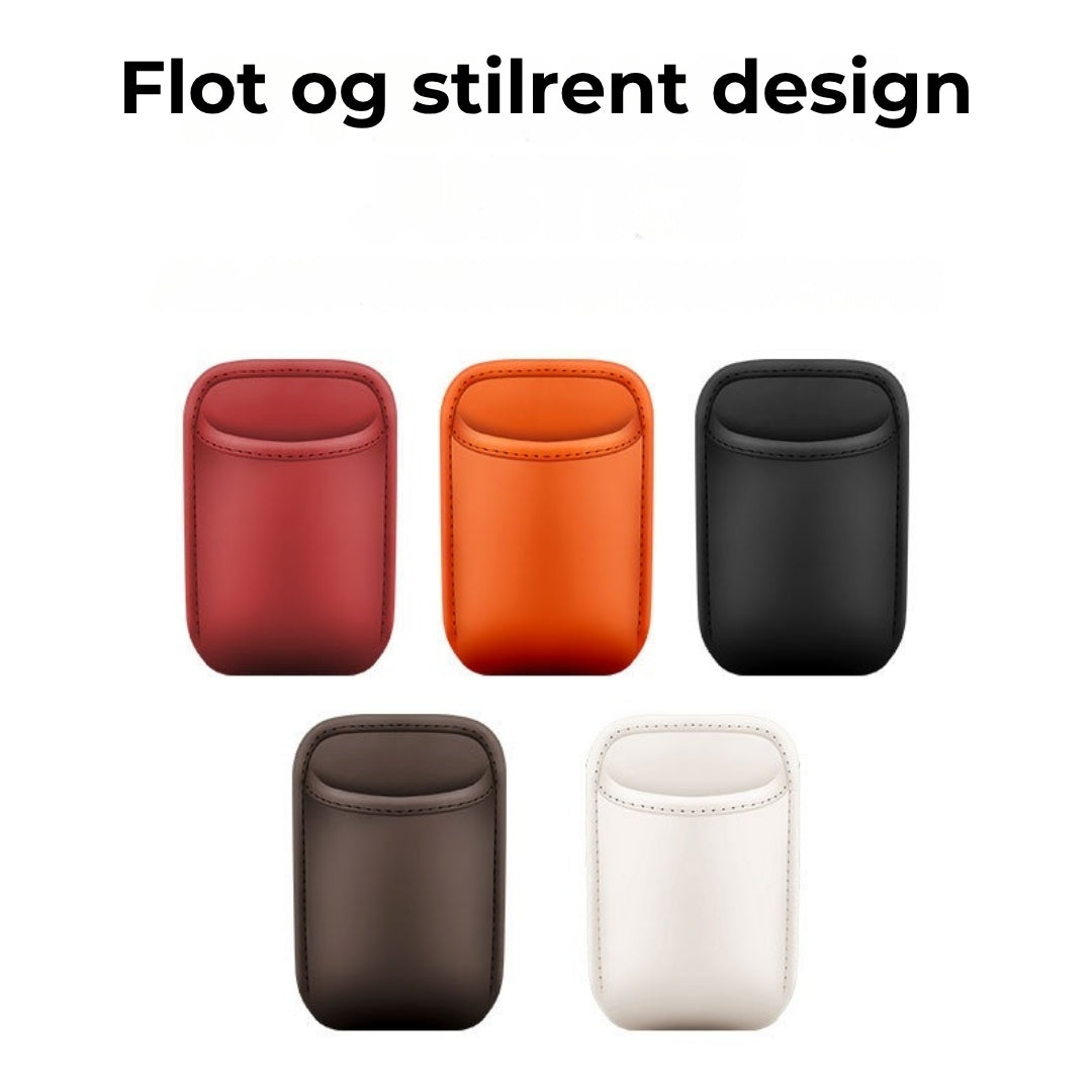 2-i-1 læderholder til bilen