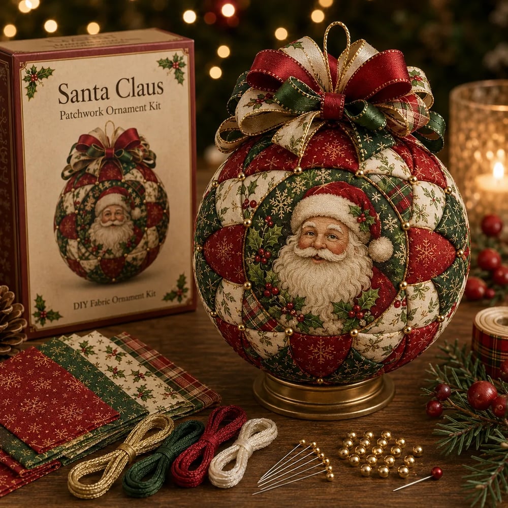 DIY-julekugler – patchwork-sæt
