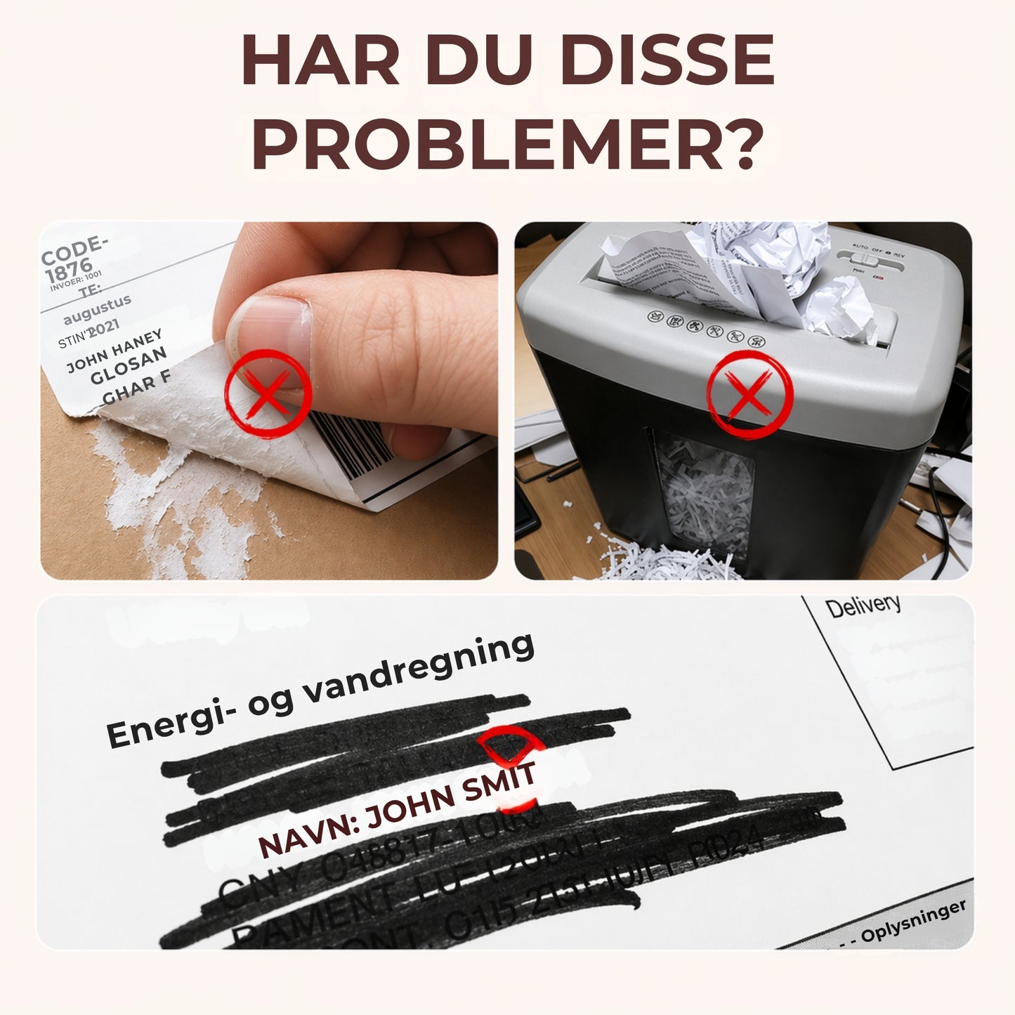 🔒 Fortrolighedsstempel til pakker og dokumenter 📦✏️🎁