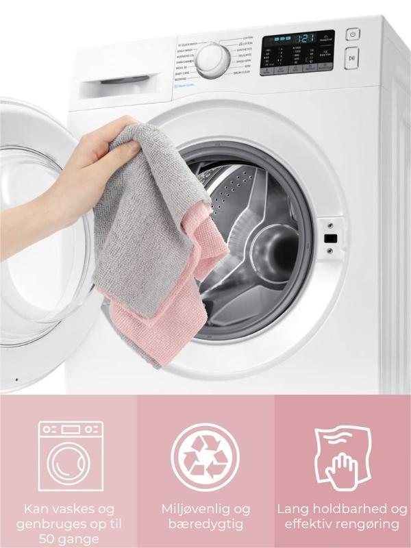 ♻️ Genanvendelige mikrofiber rengøringsklude på rulle (20 stk.)