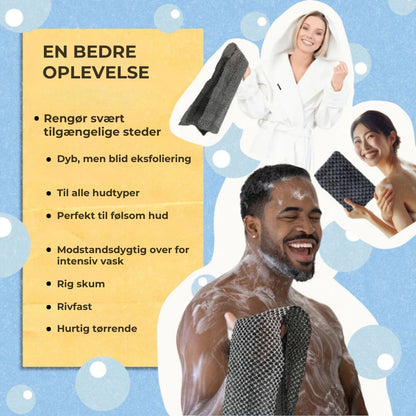 Eksfolierende og antibakteriel skrubbeklud