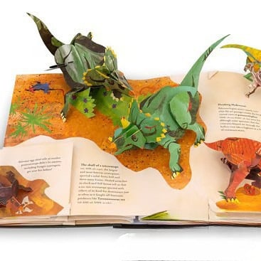3D-bog om forhistoriske dinosaurer📙