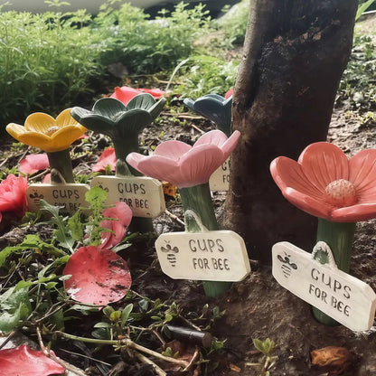 Blomsterformet vandfad til bier 🟒