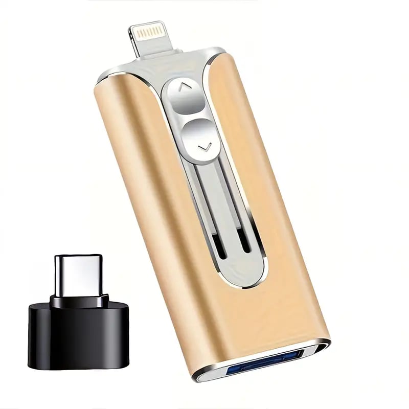 32~256 GB Micro USB + Lightning + USB 3.0 4-i-1 mobil U-disk
