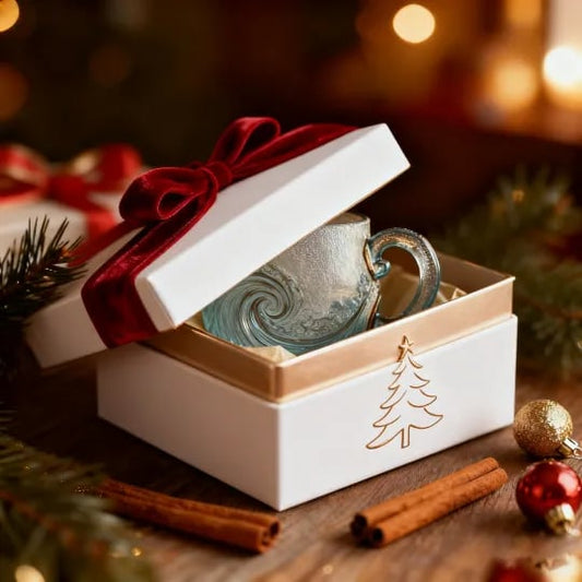 Håndlavet krus med havbølger