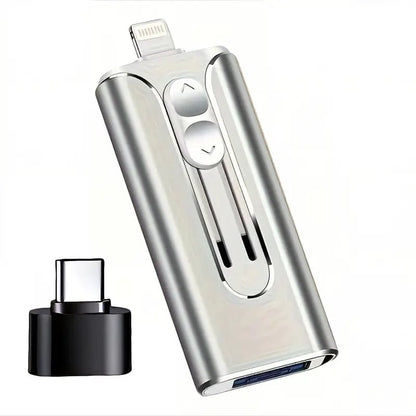 32~256 GB Micro USB + Lightning + USB 3.0 4-i-1 mobil U-disk