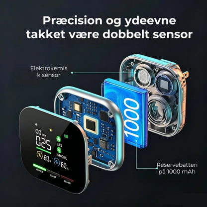 6-i-1 smart sikkerhedsdetektor – op til 12 gasser, der kan detekteres