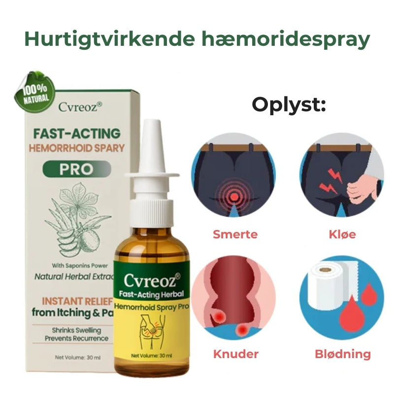 Hurtigtvirkende urtespray mod hæmorider