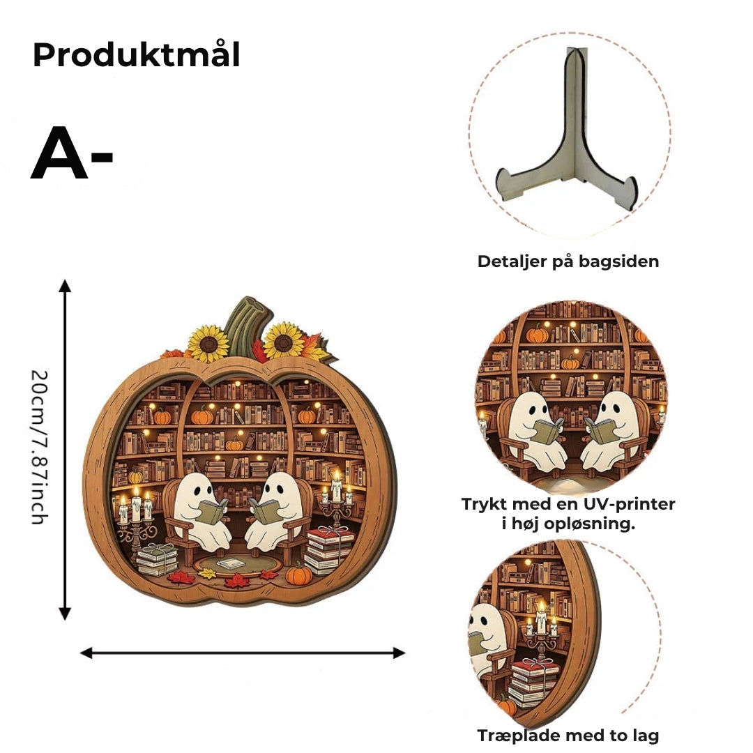 Halloween-græskar i træ