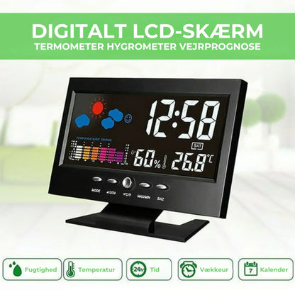 Digitalt LED-Vejrur