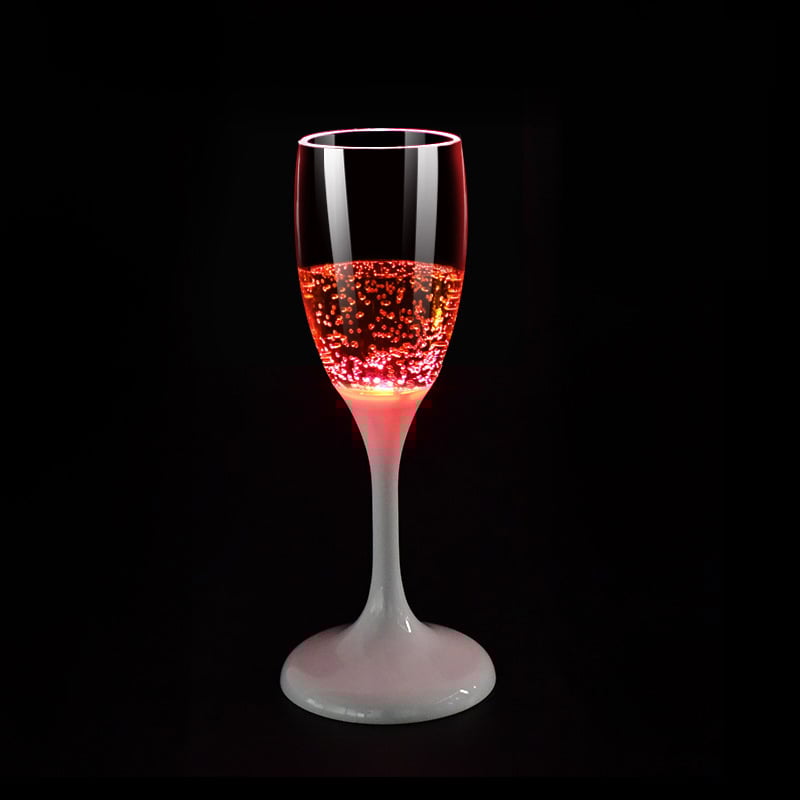 LED-belyste glas til vin og champagne