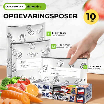 [30 stk.] Genanvendelige aluminiumsfolie-poser
