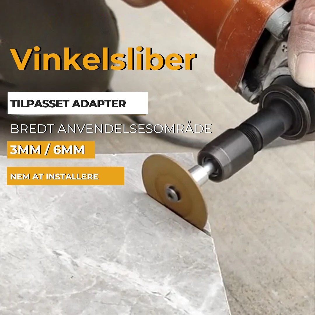 Specialtilpasset adapter til vinkelsliber