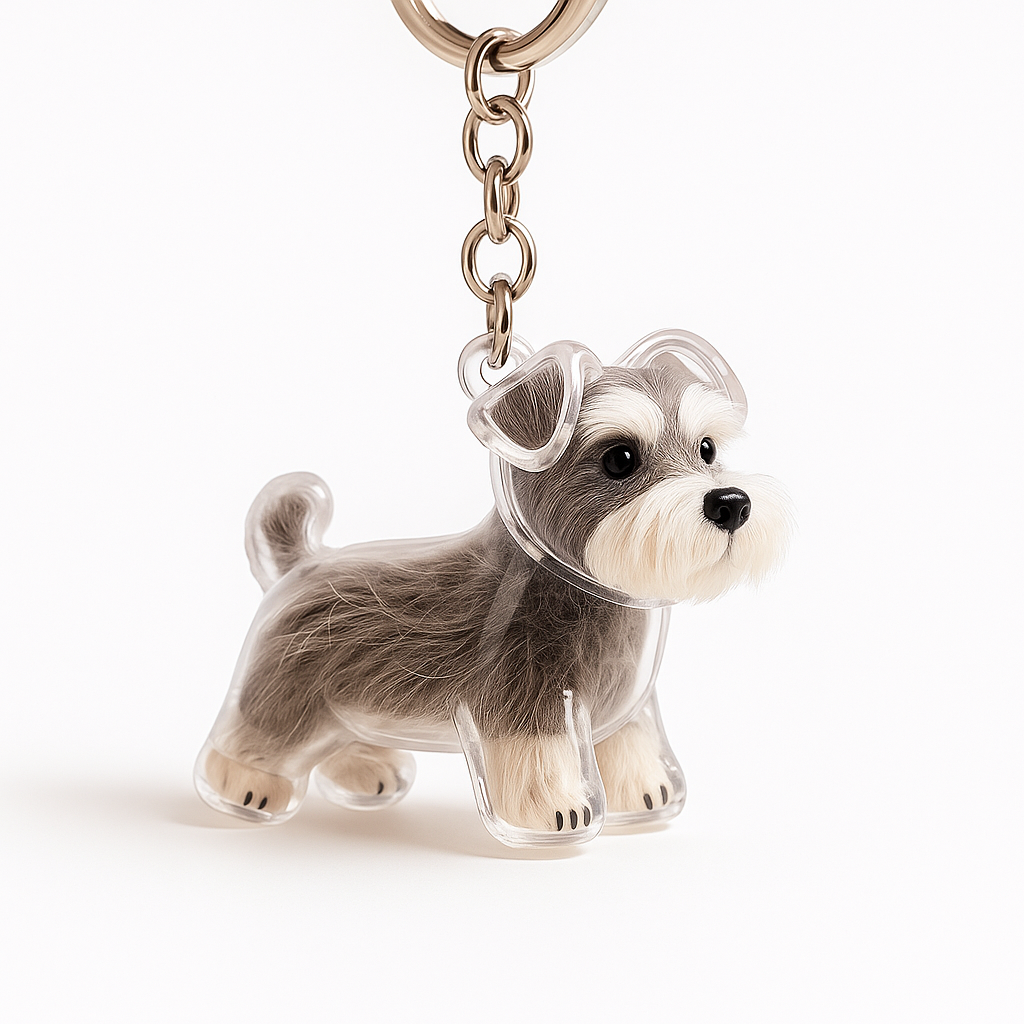 Snuzzle nøglering med dyrehår