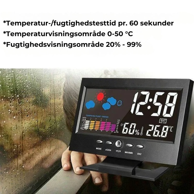 Digitalt LED-Vejrur