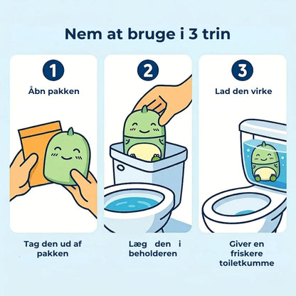 Toiletrens i dinosaurform – Toiletrens i sød flaske (3 stk.)