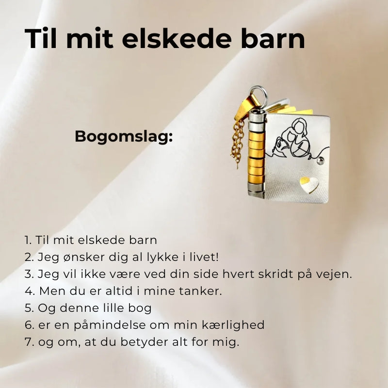 Til mit barn – halskæde med en bog