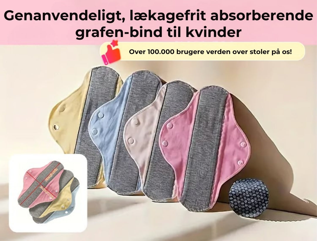Genanvendelig, lækagefri absorberende bind til kvinder