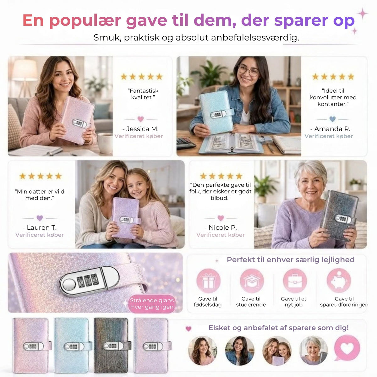 Sparebog med kodelås